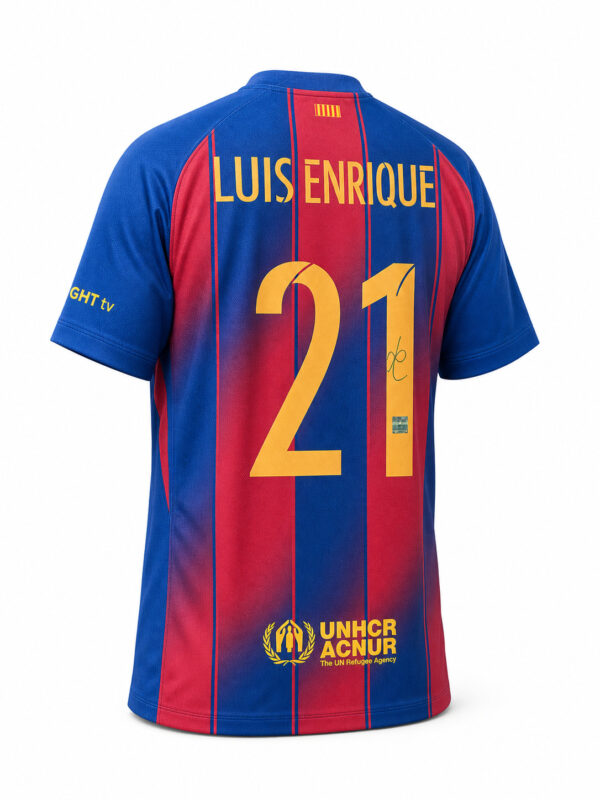 LUIS ENRIQUE BACK SIGNED FC BARCELONA 2025-26 HOME SHIRT