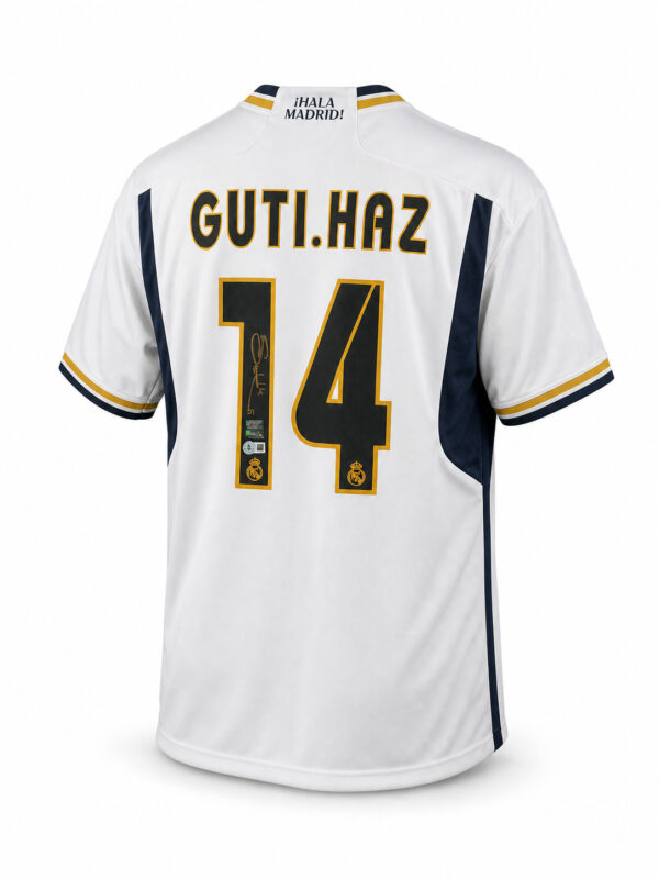 GUTI HERNANDEZ BACK SIGNED REAL MADRID 2023-24 HOME SHIRT