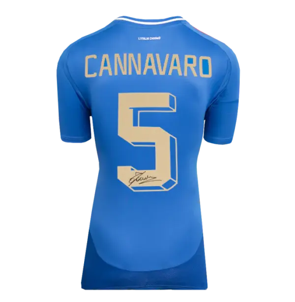 Fabio Cannavaro Back Signed Italy 2024-25 Home Shirt