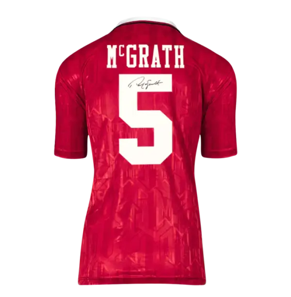 Paul McGrath Official Manchester United Back Signed 1994 Home Shirt