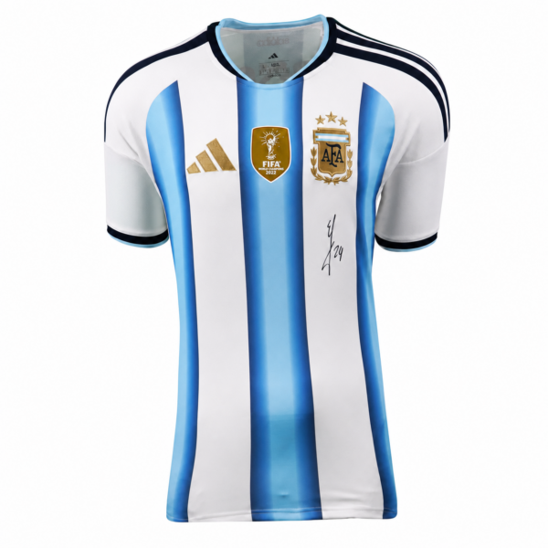 Enzo Fernandez Front Signed Argentina 2026 Home Shirt
